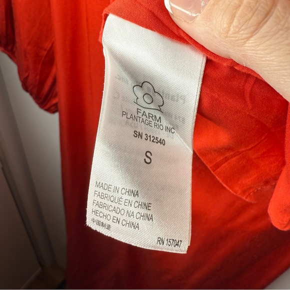 FARM Rio Red One-Shoulder Maxi Cutout Dress Long Sleeve - Small - Picture 12 of 16